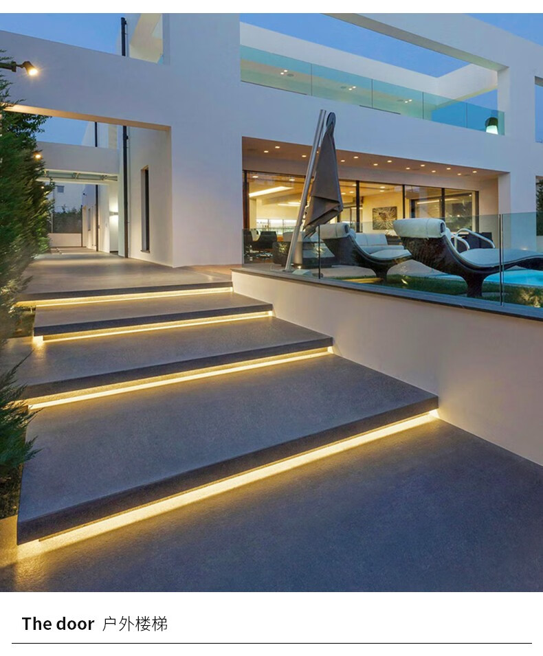 灯店面装饰霓虹灯室外高亮12v低压广场地面灯带夜市灯条七彩5米1卷装