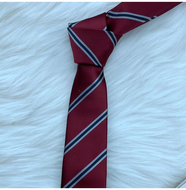 恋依小铺红条纹dk领带 jk领结基础款校供感学生校园制服小物q1 藏青