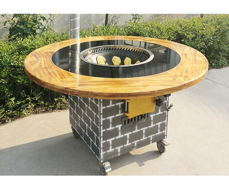 发财灶商用柴火灶家用移动农村地锅铁锅炖灶台桌户外大锅台柴火鸡灶台