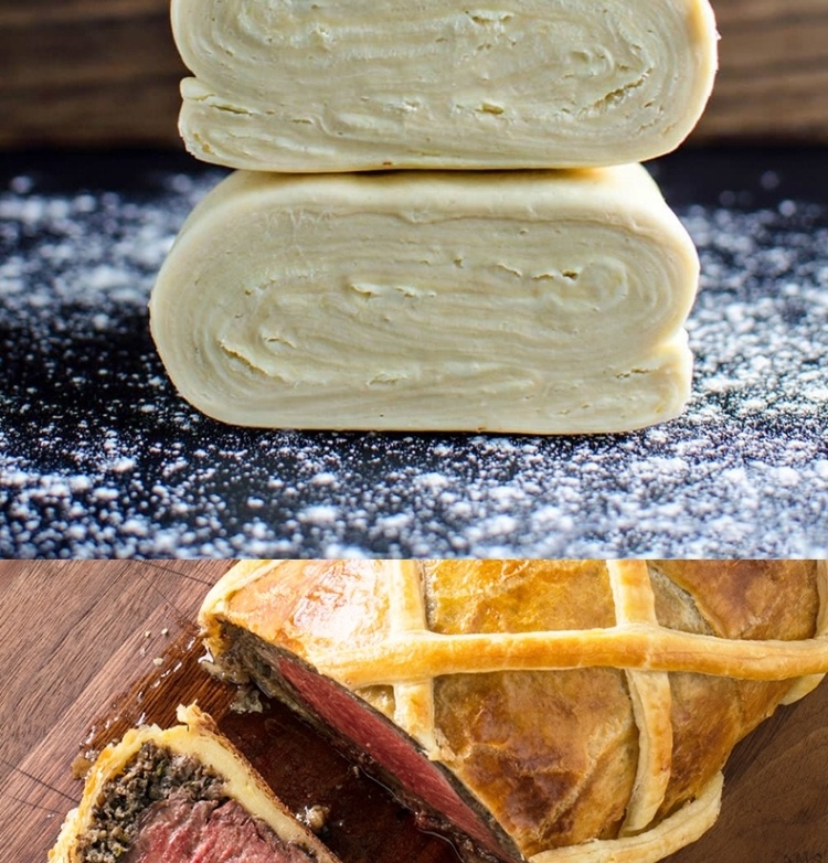 法式拿破仑惠灵顿牛排材料专用酥皮片大片蛋黄烘焙千层起酥皮泡芙10片