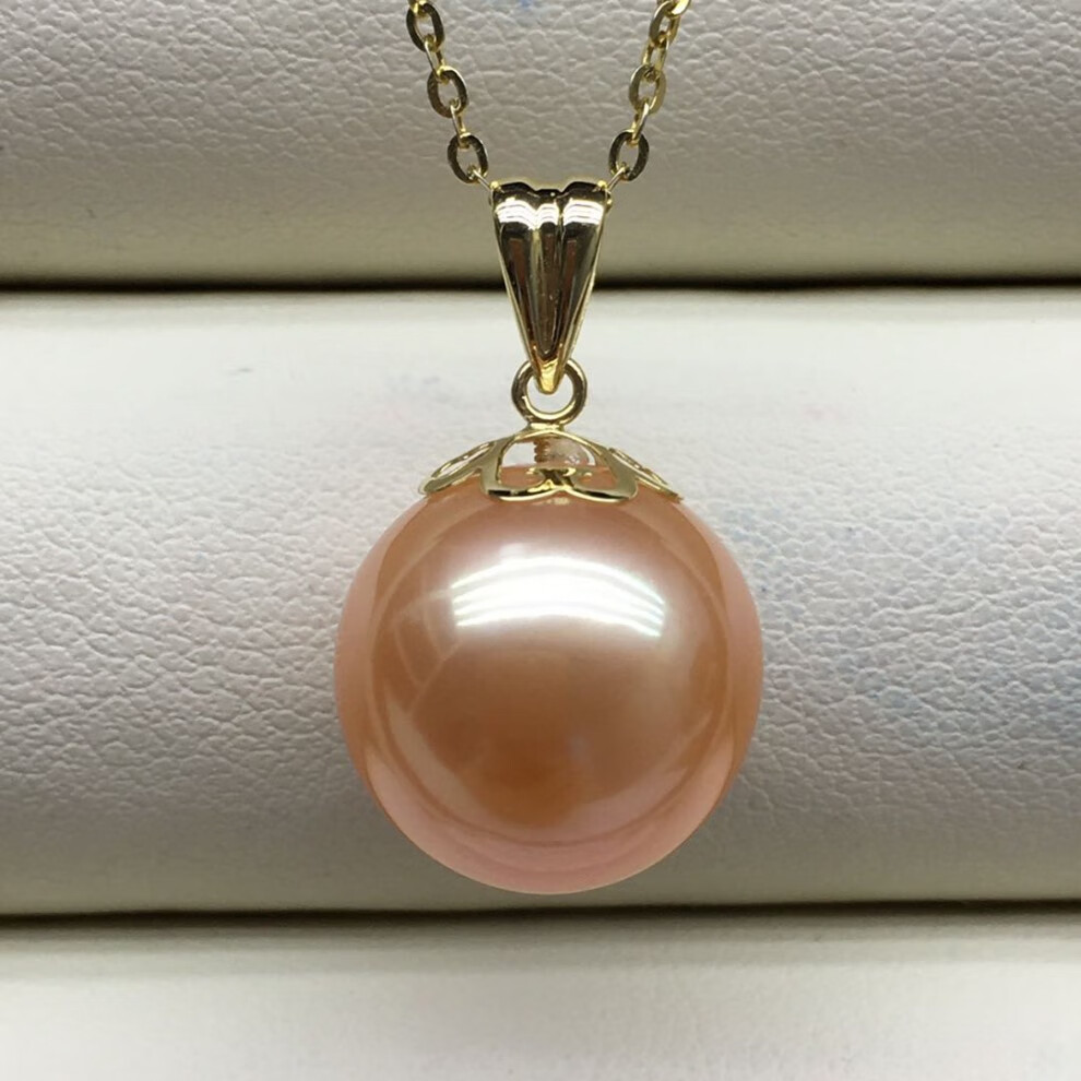 青鹊凰 12-13mm爱迪生淡水红色散珠定制 干枯玫瑰正圆中国红珍珠吊坠