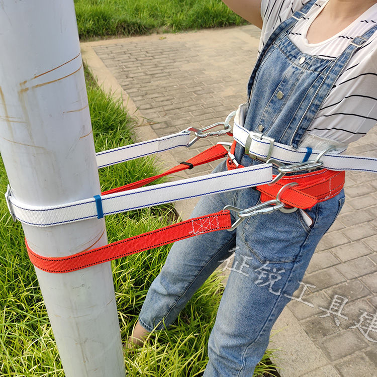 适用于国标加厚电工安全带电力腰带上树爬杆安全绳户外防坠落围杆保险