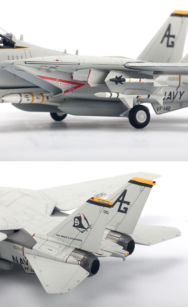 f14雄猫 172 f14a 雄猫海军幽灵骑士vf-142合金战机合金模型摆件 f-14