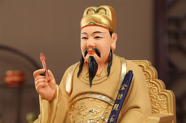 家用供奉摆件沙金文曲星佛像七彩文昌神像 16寸 38cm 七彩文昌帝君