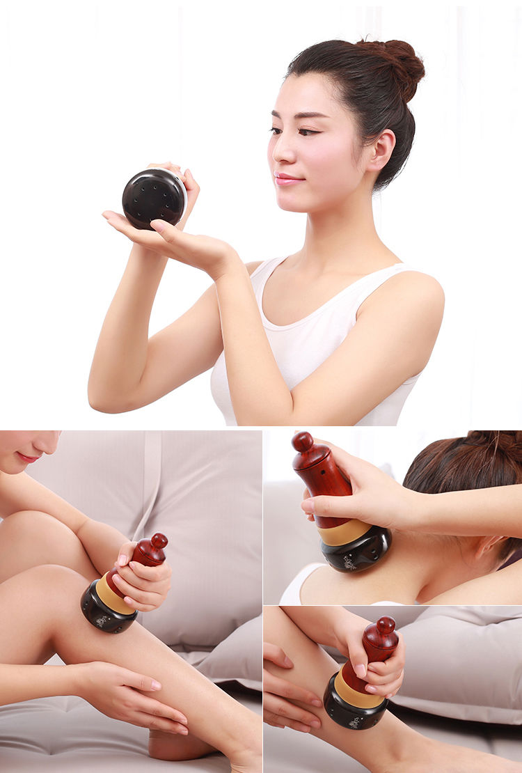 砭石艾灸罐儿童推拿工具温灸仪砭扶通阳罐艾灸家用艾灸美容院益生橡木