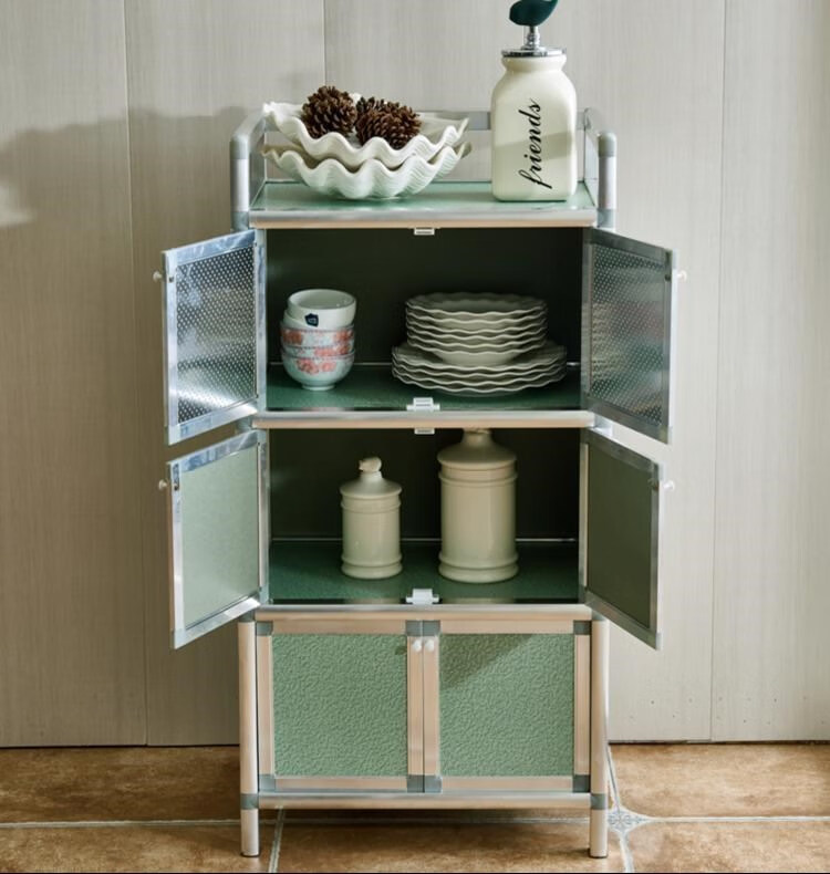 职工食堂碗柜老式小家用家用分隔收纳柜饭店小型锅架厨房小灶台中号