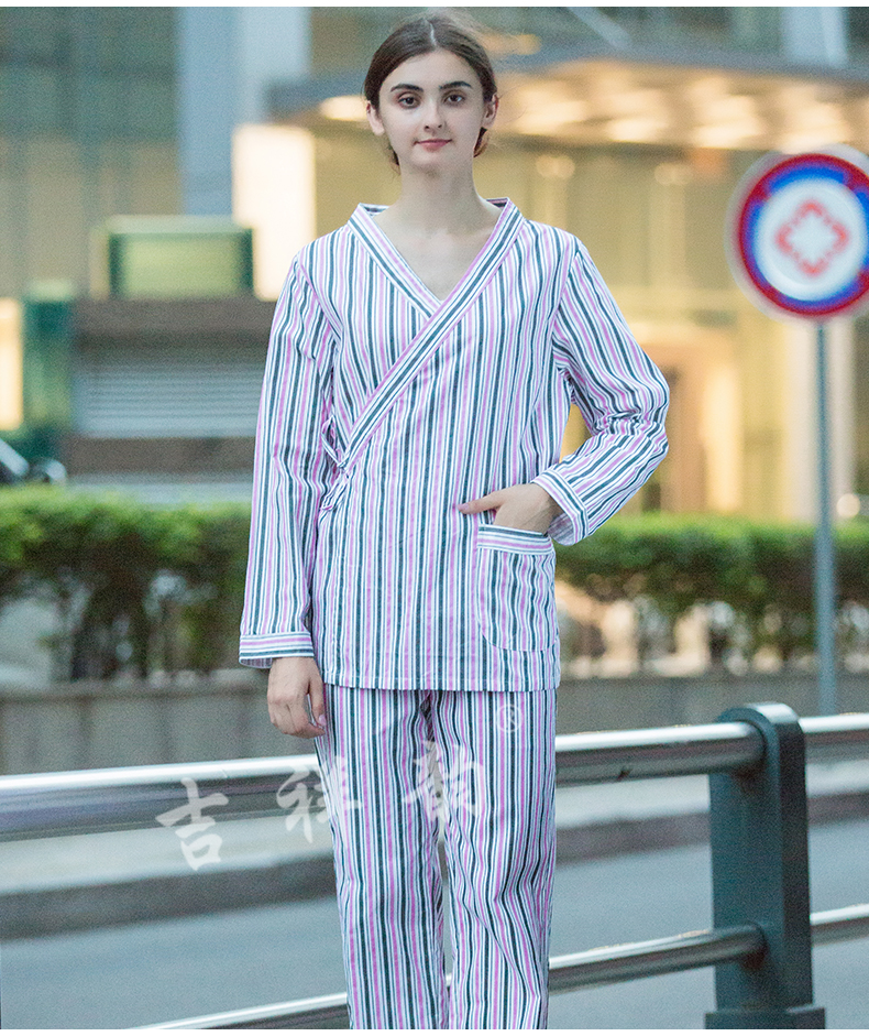 2022精选病人服病号服长袖病员病人服骨科分体套装易脱穿患者服装睡衣