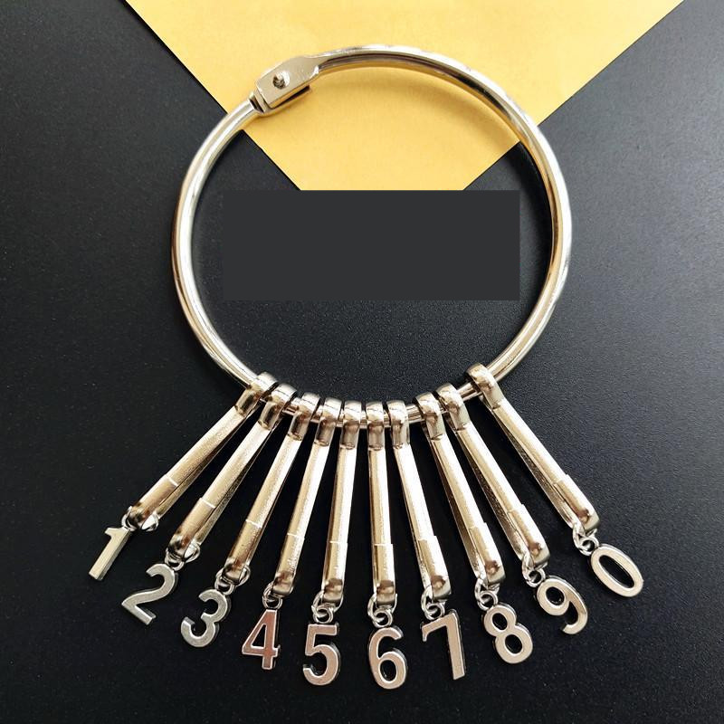 钥匙扣创意钥匙环钥匙盘钥匙串仓库酒店房东钥匙圈环收纳管理格畅银色