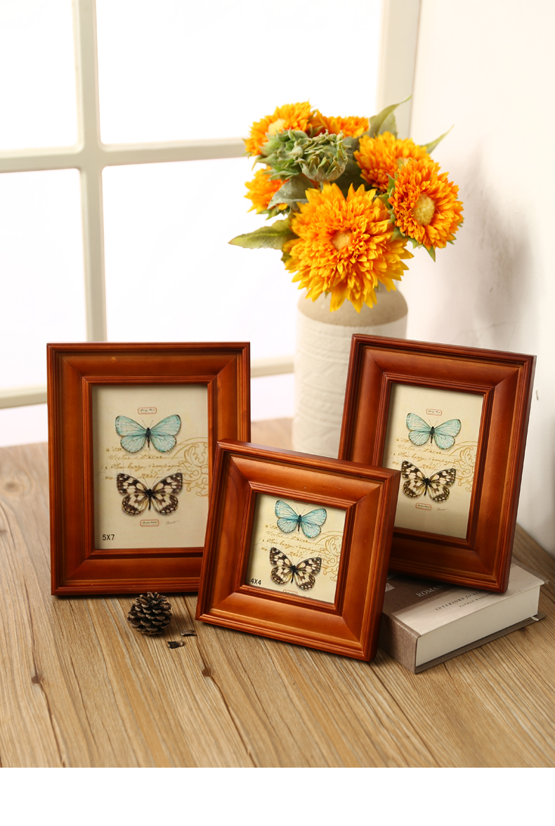 卡贝伯爵北欧个性创意木相框摆台相片相册框6寸7寸儿童婚纱照片画框