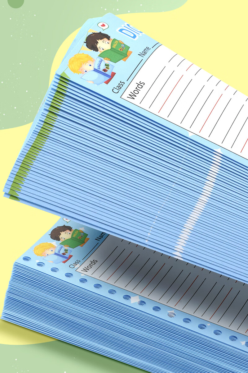 小学生b5dictation paper英文每日听写造句本创活页英语课文每课单词