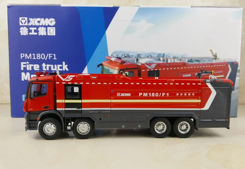 仿真收藏级消防车模型原厂徐工pm180泡沫主战消防车高喷城市消防车1