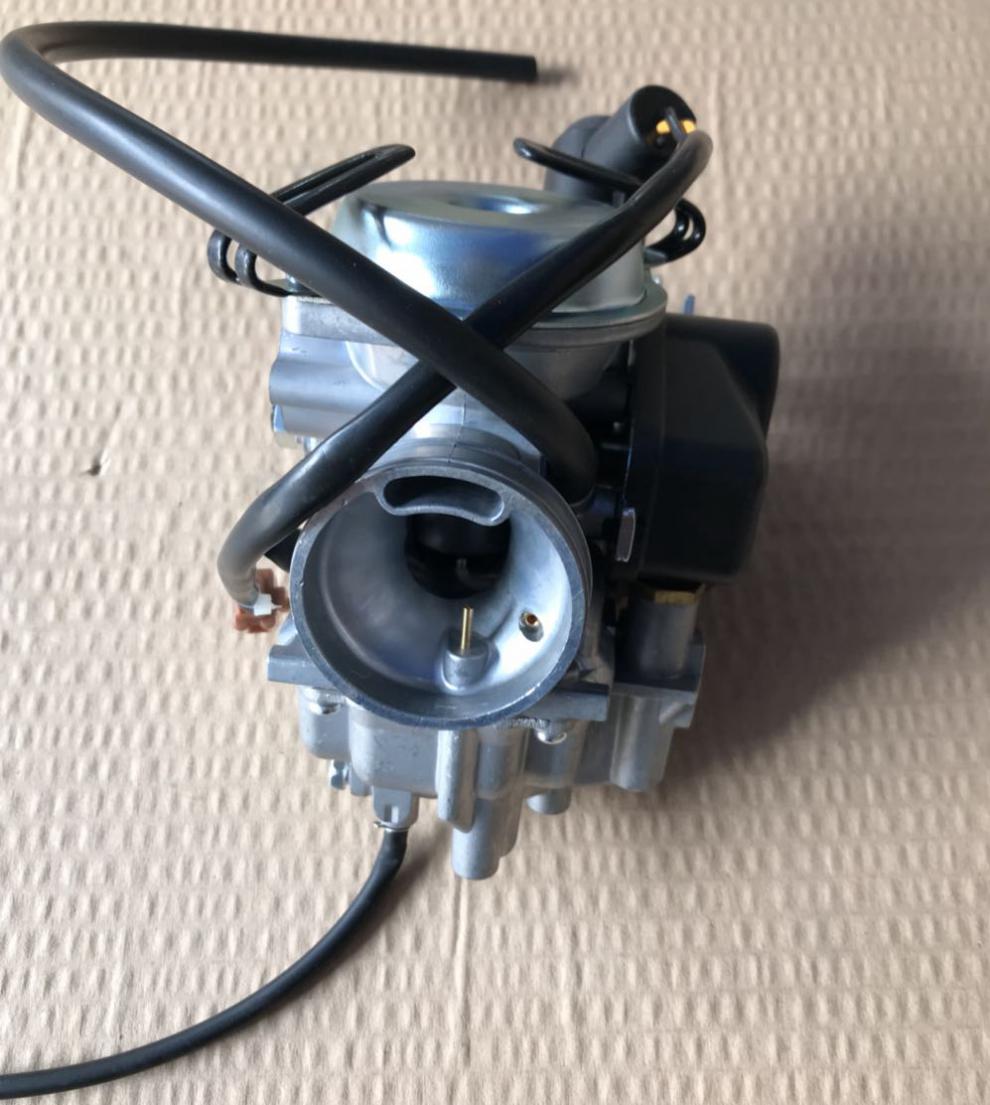 适用海王星化油器豪爵踏板车红金蓝丽星hs125t2福星原厂化油器银色盖