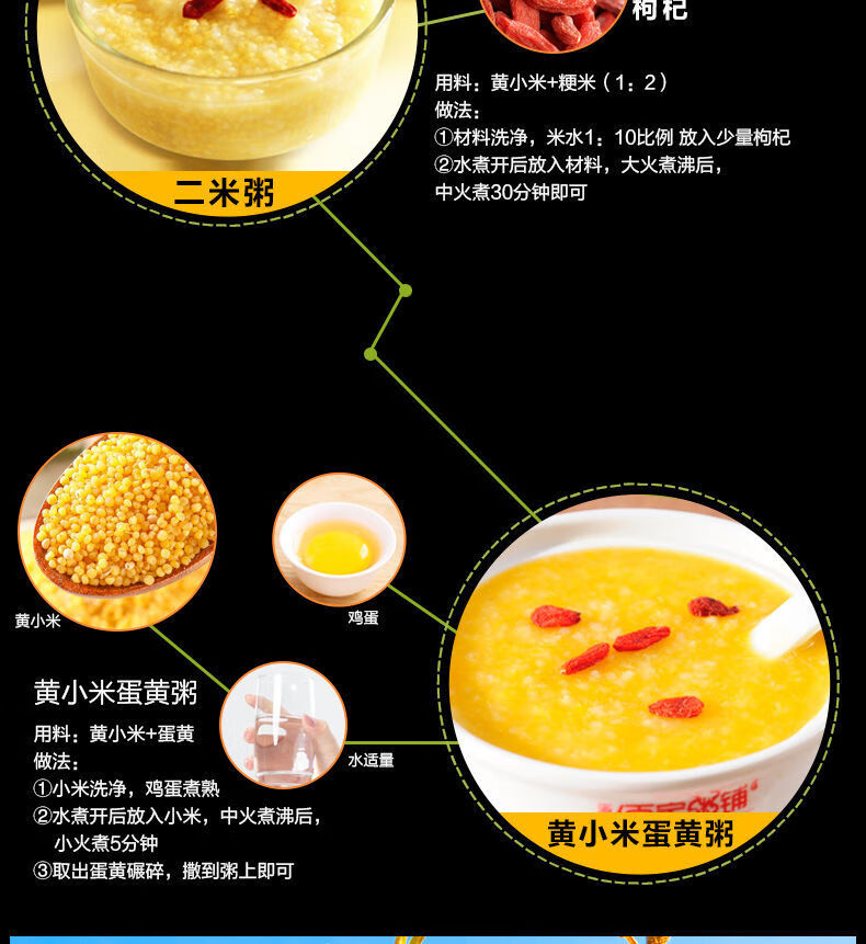 黄小米农家小黄米新米云南特产宝宝米月子米五谷杂粮小米粥黄粟米500g