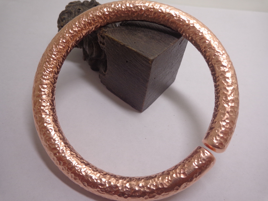 【曲美思】纯铜手镯紫铜手镯百搭男女手工红铜镯子缓解筋包手镯铜镯