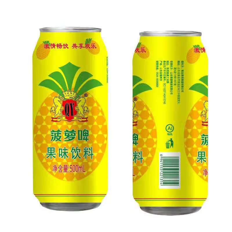 大罐零酒精菠萝啤500ml24罐果味型饮品青邑高罐菠萝味饮料夏季品菠萝
