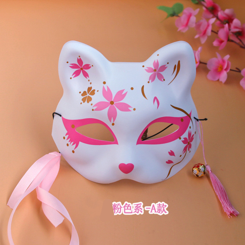 狐仙狐狸面具半脸日式和风妖猫二次元男女自拍舞会直播道具新款21号