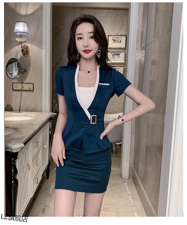 【流芷】足浴店工作服女技师 足疗新款高端沐足按摩工衣气质套装女