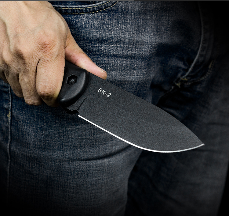 美国kabar卡巴bk2/bk7户外求生装备战术生存直刀长款高硬度 深灰色 60