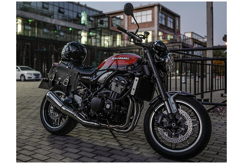 2022新 款适用于 适用于川崎z900rs改装边包 侧包 皮革边包 边箱 摩托