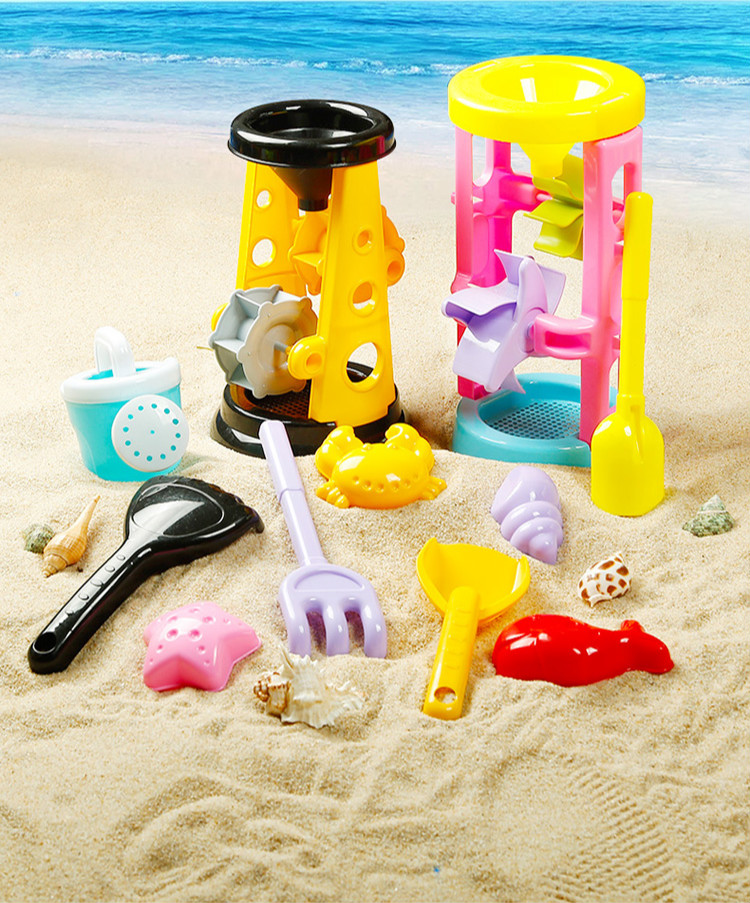 宝宝玩沙子沙漏玩具儿童沙池沙漏斗决明子沙滩池工具铲子和桶套装