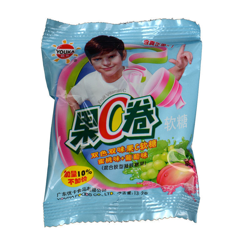 绳果c卷软糖童年怀旧零食创意糖果散装水果橡皮糖diy零食 优卡果c卷