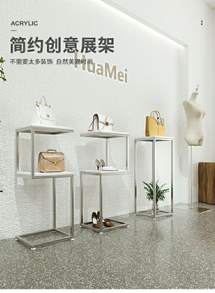 菲美柏橱窗展示架女装店创意服装鞋包陈列道具展示架服装店520流水台