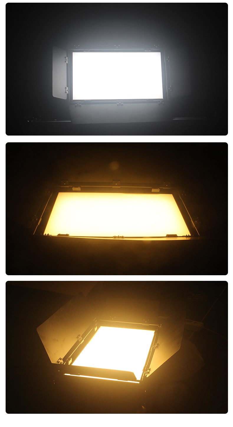 led三基色面光灯柔光灯摄影直播会议补光舞台灯光演出车展投影灯 (暖