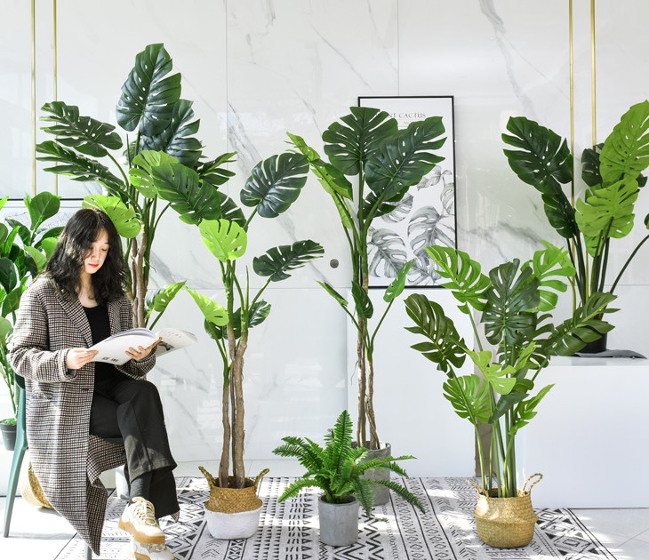 仿真花摆件旅人蕉植物大型北欧树女装店假花防真天堂鸟绿植小盆栽 2米