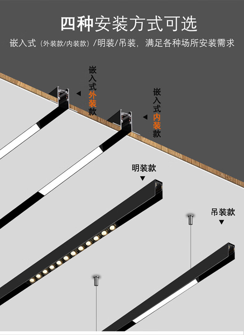 磁吸轨道灯线路连接图片