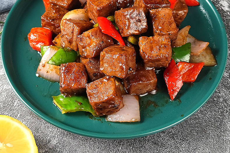 雪花牛仔粒冷冻新鲜烧烤火锅铁板牛肉商用 黑椒牛仔粒250g*4盒【图片