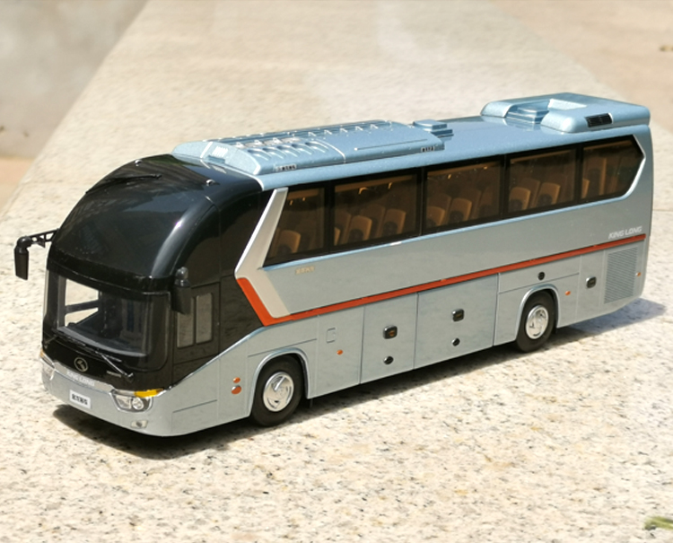 澜郜合金客车大巴模型原厂1:38厦门金龙 龙威xmq6129y5仿真公交车模型