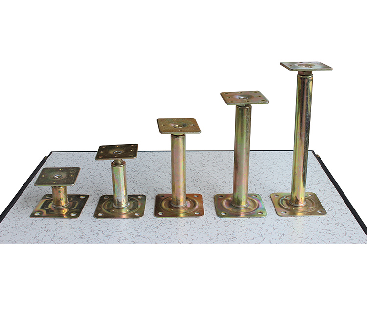 防静电地板支架 全钢架空地板支架机房地板配件高架地板支腿活动地板