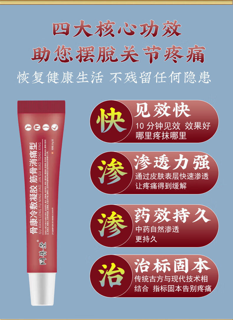 【官方旗舰】筋骨康冷敷宝凝胶元同普堂筋骨康医吖用冷敷凝胶腰椎部位