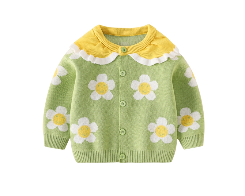 迪士尼官方同款儿童毛衣针织衫外套秋装女宝宝手工编织衣开衫儿童婴儿