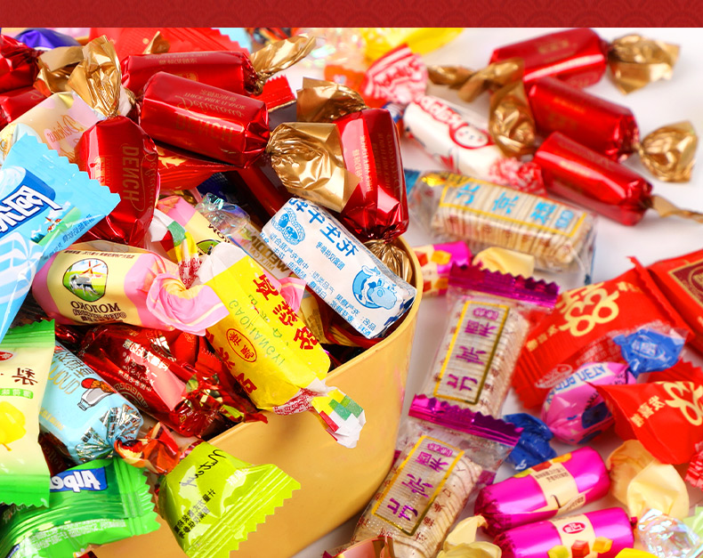 新年零食年货喜糖整箱5斤春节糖果多口味散装过年糖散装混装杂拌