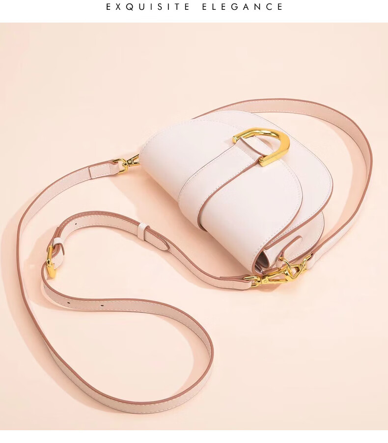 香港代购小mk真皮马鞍包腋下包包女新款潮时尚百 搭真 皮设计洋气单肩