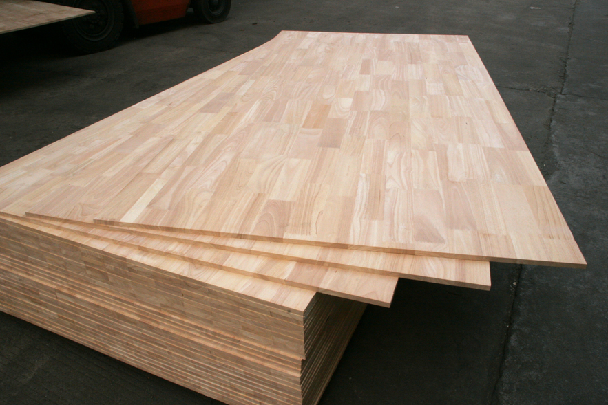 齿接板橡胶木指接板衣柜橱柜实木板材拼板橡胶木家具装修板材8mm