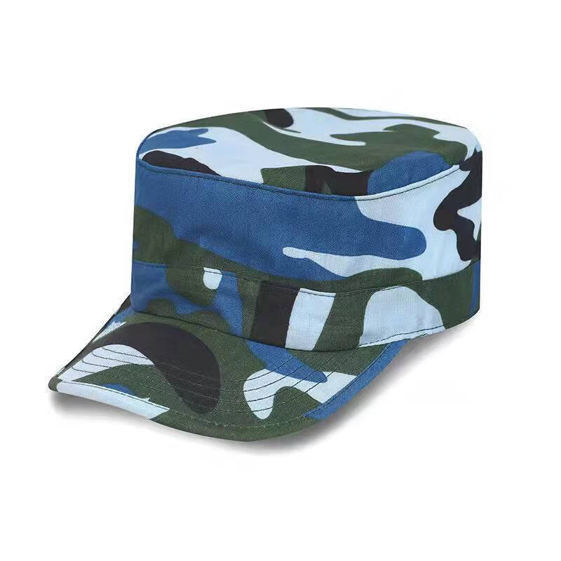 21式迷彩帽迷彩帽子新款劳保工作帽学生军训帽遮阳防晒平顶鸭舌帽工地
