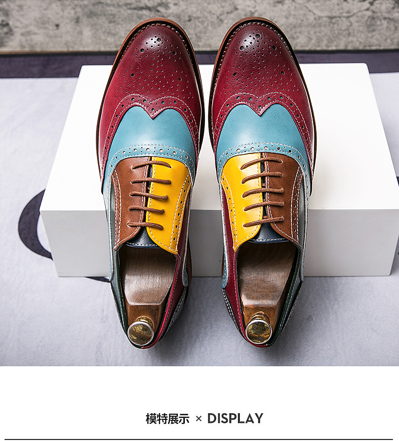 fashion男鞋潮牌小黑鞋港风文艺年轻人帅气酷一点修身夜场皮鞋子热天