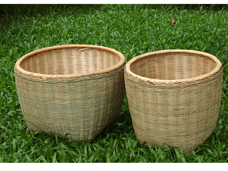 竹筐竹编大号箩筐淘米箩粮食收纳筐农家喜事竹篓簸箕竹篮竹编制品享动