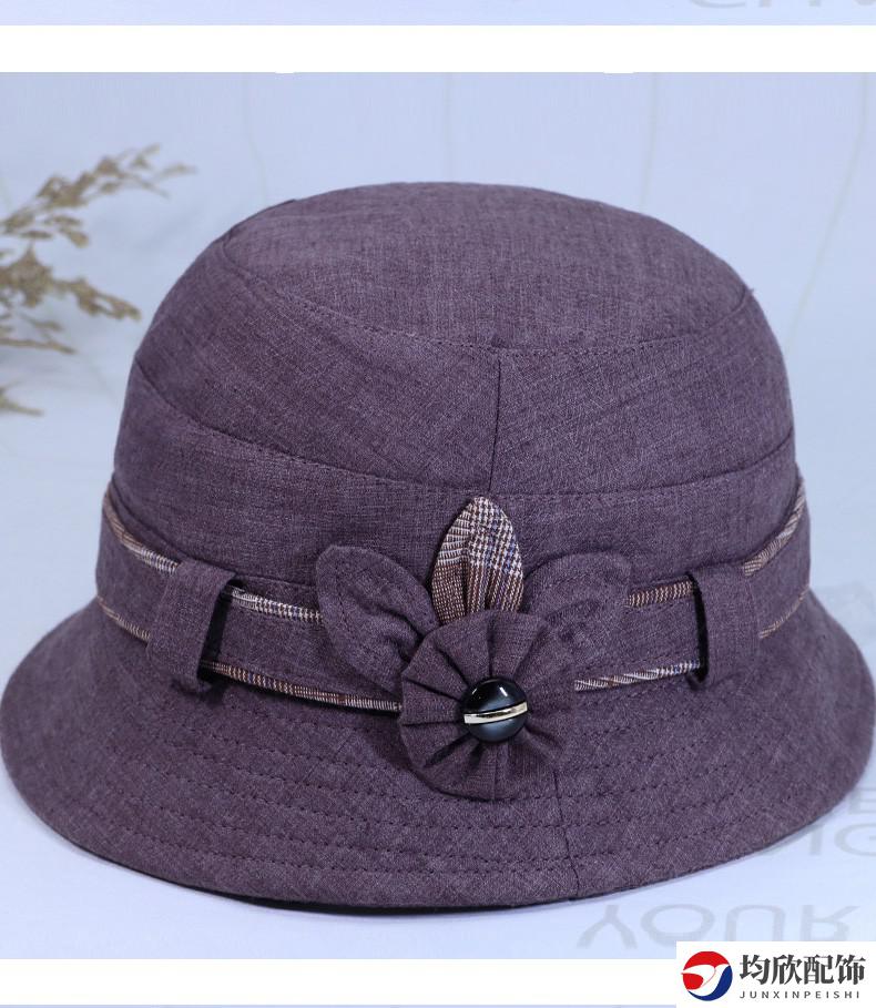 春夏帽子中老年人帽子女奶奶春秋天布帽大檐妈妈盆帽休闲薄款礼帽圆时