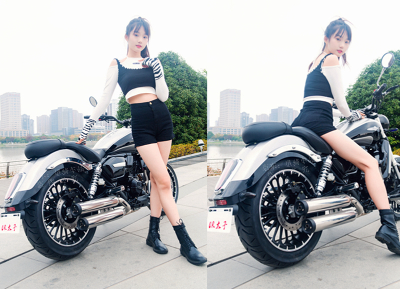 全新复古ur太子美式巡航摩托车400cc双缸水冷电喷嘉吉摩托车飞翎太子