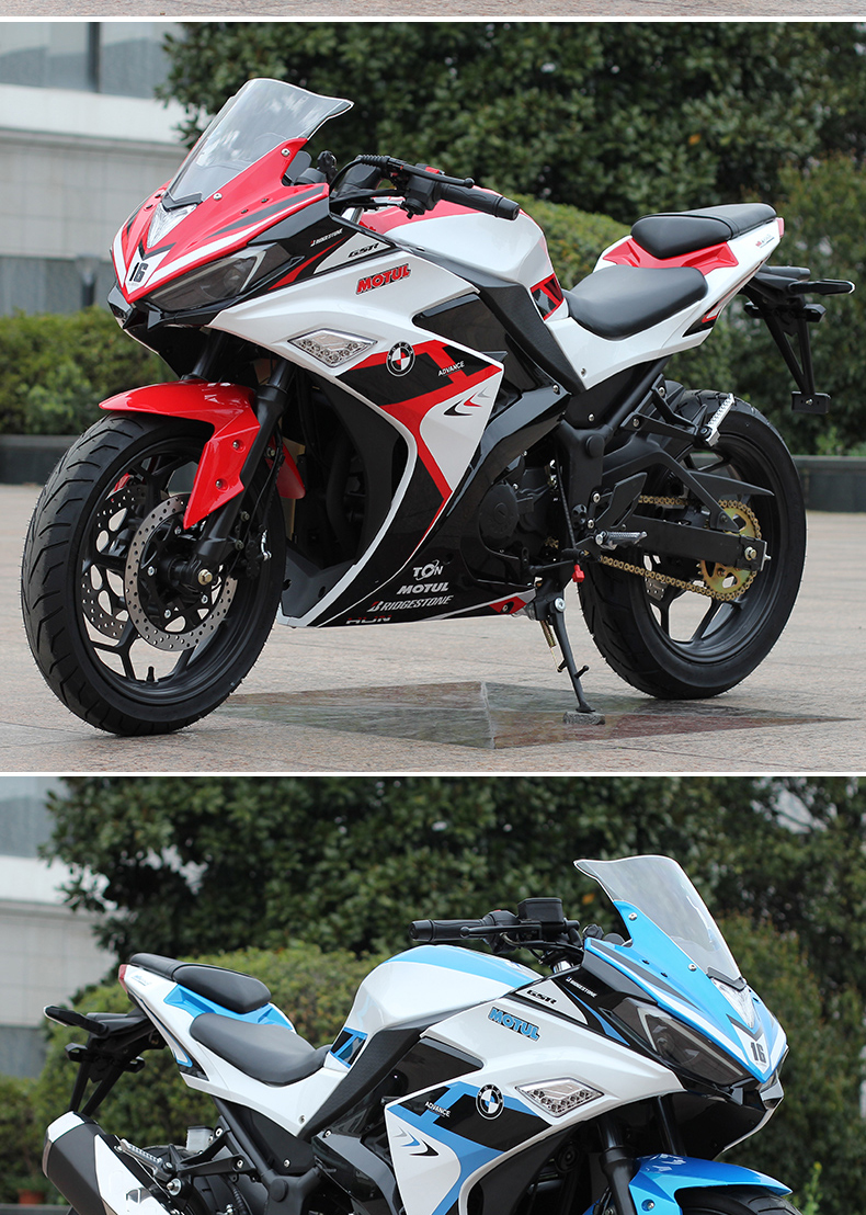 全新国四电喷v6地平线r3摩托车跑车双缸重型机车街趴赛整车可上牌绿白