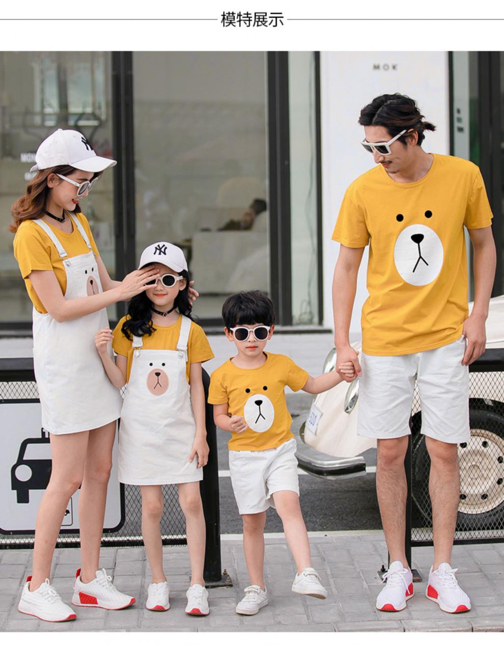 迪士尼disney2022新款潮洋气亲子装夏装一家三口四口母子母女装t恤