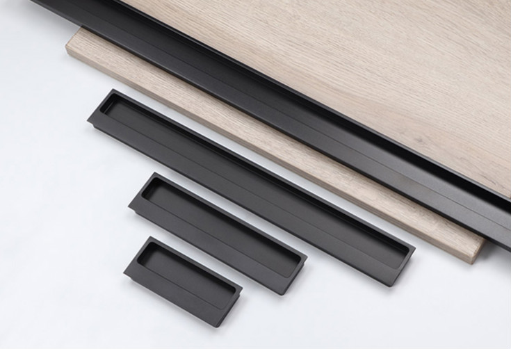 免钉胶固定加长移门隐形拉手折叠门嵌入式内嵌柜门扣手推拉门谷仓门