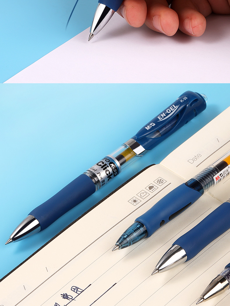 晨光医生用蓝黑笔按动中性笔医生处方笔医院护士专用墨蓝色笔蓝黑笔芯