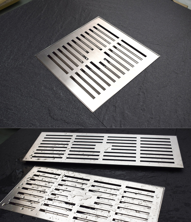 不锈钢加大尺寸地漏定制加宽室外庭院花园110管地漏20 30cm方形 60x60