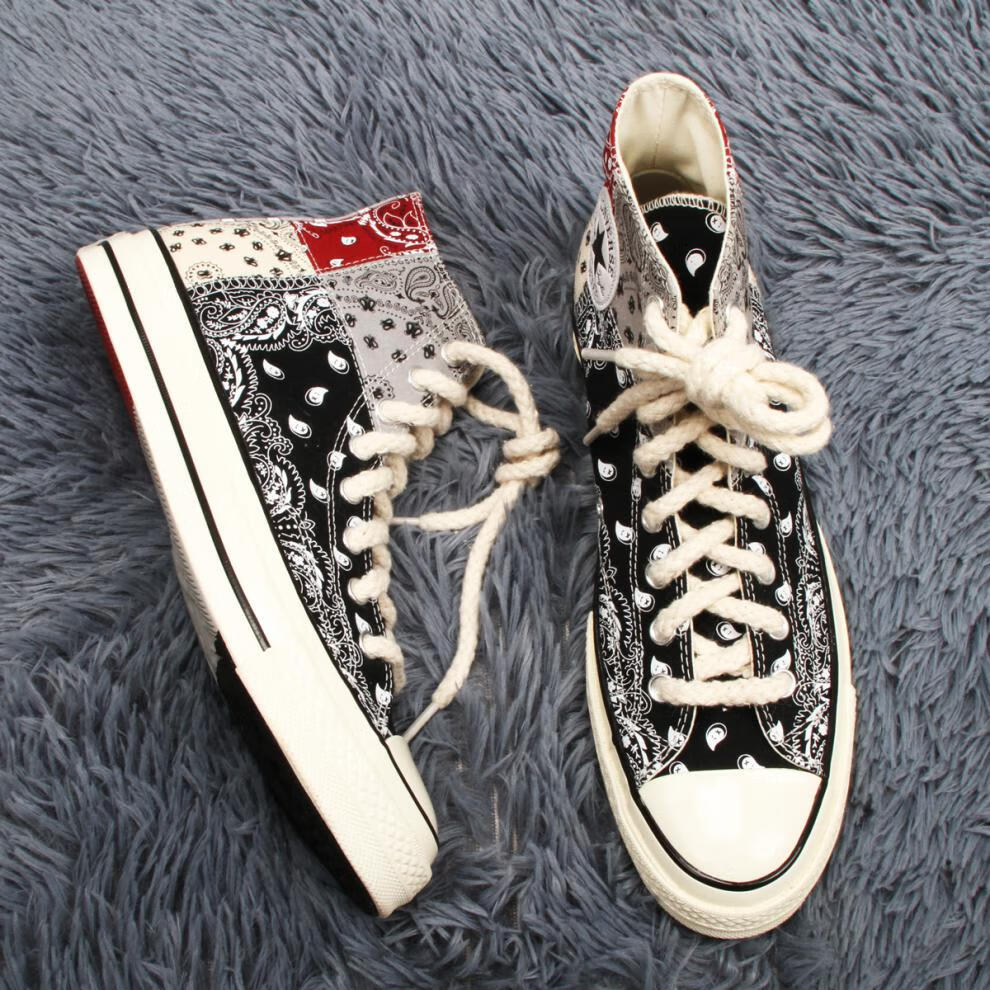 lancemaker配ajts联名dunk sb帆布腰果花鞋带7mm棉麻绳圆形米白色