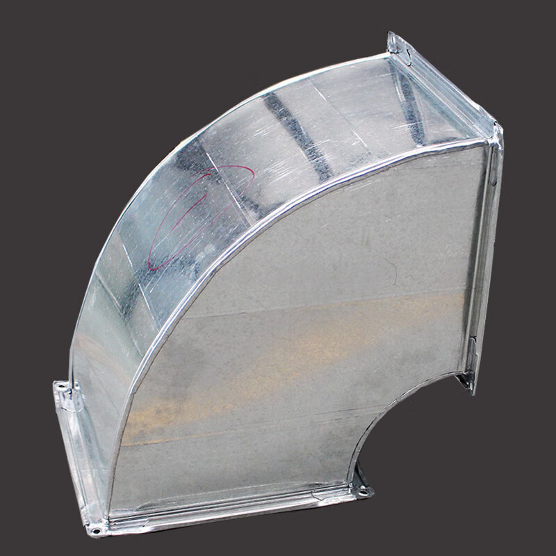 镀锌共板方形90度弯头白铁皮通风管道弯头工业风机出风口转接 内径350