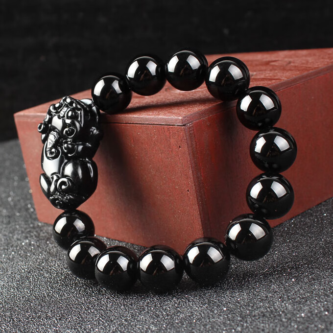 歌盼 男女款10一16毫米 天然乌鸦血石 3圈8毫米17一19手围【图片 价格